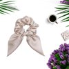3PCS Hair Scarf Scruncheis for Women-Bow Hair Ties Elastic Hair Bands Satin Ponytail Holder Hair Accessories for Girl