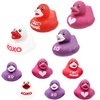 The Dreidel Company Valentine's Day Rubber Duck Toy Duckies for Kids, Four Solid Colors with Salutations, Bath Birthday Gifts Baby Showers Classroom Summer Beach and Pool Activity, 2" (12-Pack)