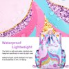RHCPFOVR Drawstring Backpack for Kids - Mermaid Bags for Girls Mini Gym Dance Beach Swim Travel Bag With Two Water Bottle Holder