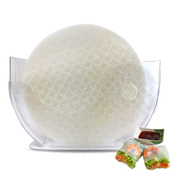 ARGCONNER Summer Roll Water Bowl, Rice Paper Wrappers for Spring Rolls, Holder for Rice Papers Spring Roll Water Bowl (Rice Paper Not Included)