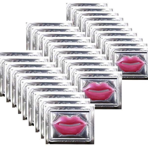 incstirup 30 Pieces Collagen Crystal Lip Masks, Lip Mask Gel Repair Treatment, Remove Dead Skin, Anti Chapped & Aging, Nourishing Lip Care Gel Pads for Dry & Cracked Lips Moisturizing