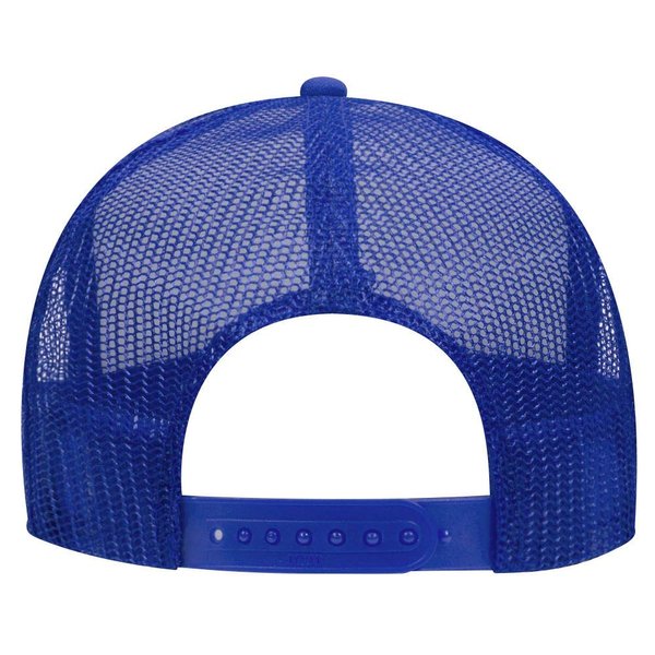 OTTO Polyester Foam Front 5 Panel High Crown Mesh Back Trucker Hat - RYL/Wht/RYL