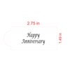 Designer Stencil Happy Anniversary Business Card Cookie Stencil, Beige/semi-transparent