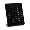 Homeanda Black Velvet L-Shaped 50 Slots Ring Earring Jewelry Display Tray Organizer Holder (L-Shaped 50 Slots-Black)