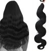 I Tip Hair Extensions Human Hair 20 Inch Keratin Bond Hair Extensions Wavy Extensions Real Human Hair Color #1B Off Black 40g 50s Beaded Hair Extensions