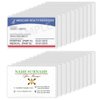 DaKuan 20 Pack PVC Card Sleeves Protectors - Waterproof, Reusable Frosted Badge Holders for ID, Credit, Bus Cards - 60x90mm (2.36x3.54 Inch) Clear Card Protector Covers