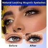 Magnetic Eyelashes Natural Look, 10 Magnets Magnetic Eyelashes with Eyeliner Reusable Magnetic Eyelashes Kit 7 Pairs Magnetic False Eyelashes Different Lengths DIY at Home