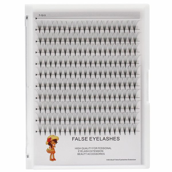 Bodermincer D Curl 10-18mm To Choose Lashes Premade Fans 10D Long Stem Russian Volume Professional Eyelash Extensions Faux Mink (11MM)