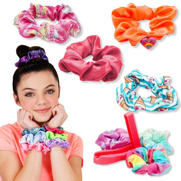 DIY Customizable Scrunchies, Arts and Craft Accessory Gift Set for Girls 6+ - Unicorn Collection | ILY Activity Kings