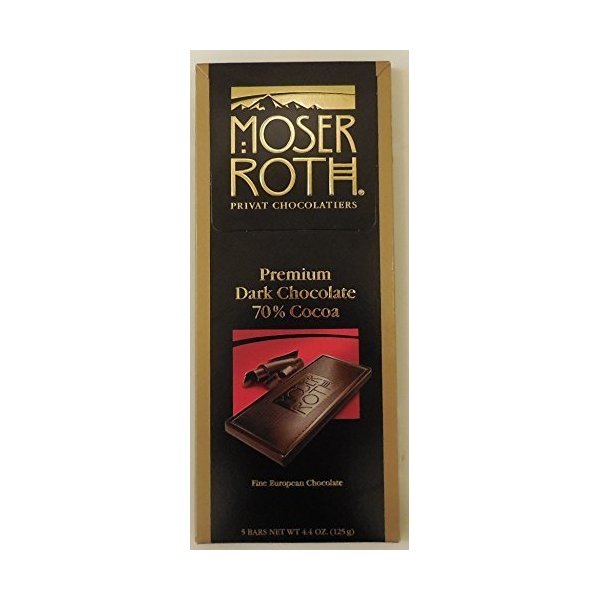Moser Roth 70%cocoa Premium Dark Chocolate 4/pk by Moser Roth