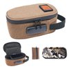 RYO TRUST Smell Proof Bag with Combination Lock, Odor Proof Bag with Metal Tray and Mini Pouch Pocket, Stash Box for Storage and Travel, Portable and Easy to Use, Brown