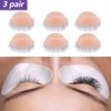WBCBEC 6 Pairs Replacement Eyelids for Mannequin Head Removable Realistic Eyelids with Eyelashes Mannequin Head Eyelids for Eyelash Training Practice Makeup Eyelash Extensions