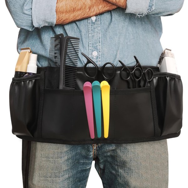 ZIORS Hair Stylist Apron Hair Cutting Apron Hairstylist Waist Belt Hipster Salon Belt Half Waist Apron for Salons Hairdressing Tools Storage Holster with Waist Belt Hairdresser Apron for Cosmetology