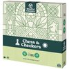 Mindful Classics, Chess Checkers Board Game Set with Bamboo Wooden Box Family Board Games Eco-Friendly Gift, for Adults and Kids Ages 8 and up