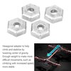 Rc Car Parts,4PCS 1/16 RC Wheel Hub Adapter RC Zinc Hex Connector Wheel Compatible for SCY 16101 16102 16103 16201 1/16.