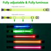 Vizpet LED Dog Collar, Light Up Dog Collar Adjustable USB Rechargeable Super Bright Safety Light Glowing Collars for Dogs(Medium,Green)