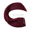 YILITE Clip in Hair Extensions Real Human Hair 8Pcs/Pack 120g Burgundy Straight Thick Invisible Remy Natural Hair Double Weft Clip Extensions for Women (20inches #99J Burgundy）
