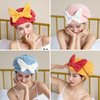 YUMINGUHC 2Pcs Microfiber Hair Towel Caps for Women Wet Hair Super Absorb Hair Drying Towels Hat Cute Bowknot Soft Quick Dry Hair Turban Wrap for Curly Long Thick Hair Girls Gifts (Pink+Blue)