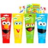 Sesame Street Finger Paint Set for Toddlers Kids - Pack of 4 Classic Colors and Stickers (Elmo Painting)