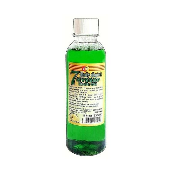 Brybradan 1 Pc 7 Holy Hyssop Bath Oil 8 Fl. Oz. 236 ML