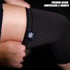 Fit Active Sports Flex Compression Knee Sleeves Brace for Men & Women - Knee Support for Weight Lifting, Gym Workout, Cross Training, Running, Sports and More. (BLACK, M)