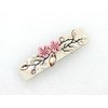 Faship Premium Rhinestone Crystal Beige Cellulose Acetate Rose Floral Art Deco Hair Claws Clips