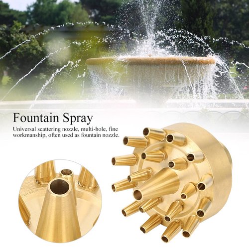 GLOGLOW Multi-Direction Brass Garden Fountain Nozzle – Landscape Sprinkler Head for Bring Beautiful Visual Effects Garden Pond