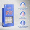 KISS Gel Fantasy Dreamdust, Press-On Nails, Nail glue included, Diamonds 4 Me', Light Pink, Medium Size, Oval Shape, Includes 28 Nails, 2G Glue, 1 Manicure Stick, 1 Mini File
