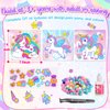 Windidi Girls Gifts Pom Pom Crafts 3PCS 7.9-Inch, Pom Pom Art Kit & Crafts for Kids Ages 2-4 4-8 6-8, Toddler Crafts Kits Art Projects, DIY School Supplies Kit, Birthday Christmas Gifts (Unicorn Set)