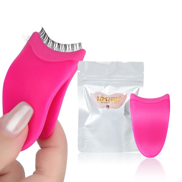 False Eyelashes Applicator Tool Lashes Clip for Beginners Easy to Apply Eyelashes Daily Use Buddy Tool Pinzas para Pestañas (Plum)