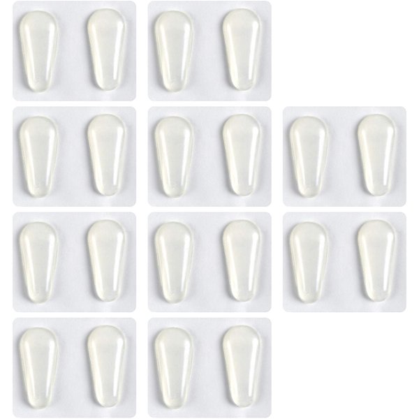 10 Pairs Silicone Nose Pads for Eyeglasses Stick On Nose Pads Anti Slip Nose Pieces for Glasses Soft Silicone Adhesive Eyeglass Nose Pads Transparent Drop Shape
