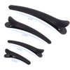 12 Pcs Matt Black Styling Hair Clips Plastic Duckbill Clips Professional Hair Clamp for Salon Hair Styling Sectioning (Medium)