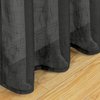 BGment Black Sheer Linen Curtains for Living Room 2 Panels Set, Semi Sheer Curtains 84 Inch Length for Bedroom Light Filtering Curtains & Drapes with Grommet, Each 2 Panels, 52 x 84 Inch, Black