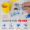 TOYAMBA Build-on Brick Mug with 3 Packs of Building Blocks Compatible with Major Brands, BPA-Free Plastic Funny Coffee Mug for Men/Women, Funny Cups for Kids 16OZ (Yellow)