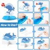 HoiSumma 9 Pcs Dolphin Party Decorations Honeycomb Centerpieces Blue Under the Sea Ocean Animal Coral Themed 3D Table Toppers Decor Cute Underwater Party Supplies for Kids Birthday Baby Shower
