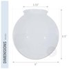 KOR K21815 6-Inch White Glass Globe Lamp Shade - 3-1/4-Inch Fitter Opening - Lighting Fixture Replacement