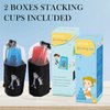 SEISSO 24PCS Quick Stack Cups, Stacking Cups Training Game for School Family Party, Kids Gifts Starter Set of Stacking Cup, Blue & Red