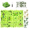 Youlechen Puzzle Track wiht Tank Toy Army Figures Race Car for Kids Age 3-5, Plastic Puzzle Track wiht Vehicle for Toddlers 4 5 6 7 Year Old, Military Figure Toy for 3 4 5 6 7 8 Year Olds Kids