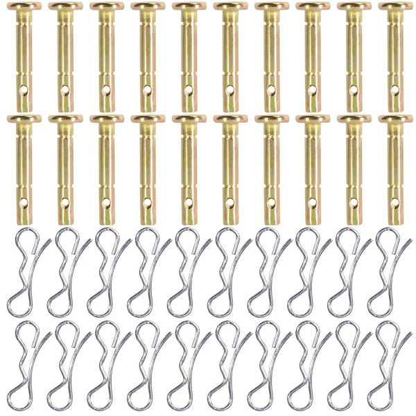 20 Pairs Shear Pins and Cotters Pins,Replacement Shear Pins for Snowblower 738-04124 and 714-04040, Shear Pin Kit Compatible with MTD Craftsman Cub Cadet Troy Bilt Snowblowers