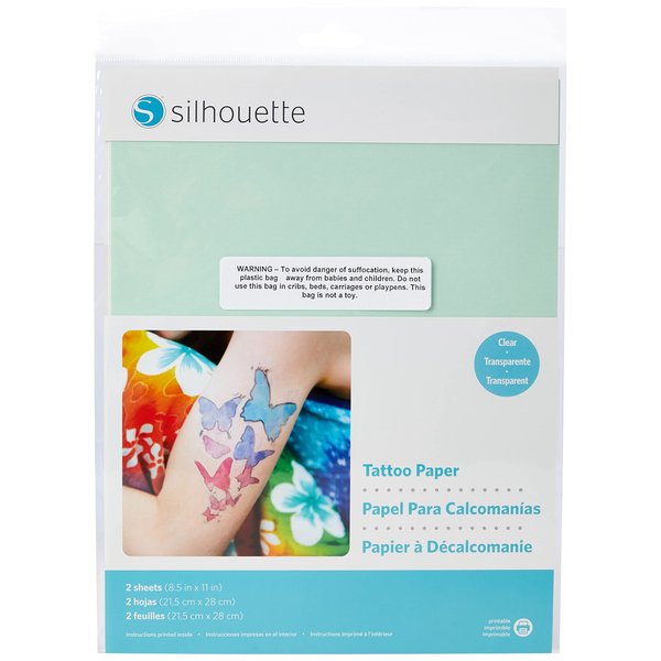 Silhouette America, Inc Temporary Tattoo Paper, 8.5x11 Inches, Basic