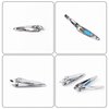 uxcell 6 PCS Sharp Nail Clippers Set, Metal Slanted Edge Toenail Clippers, Silver Tone Fingernail Clipper, Manicure Tool Pedicure Nail Clipper Cutter for Men Women Nail Cleaner