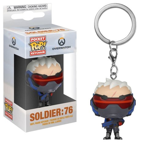 Funko Pop Keychain: Overwatch - Soldier 76 Collectible Figure, Multicolor
