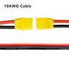 Kallaudo XT90 Female to XT90 Male Plug Extension Cable Lead 0.6M 10AWG Silicone Wire for RC Lipo Battery FPV Racing Drone Aircraft Model