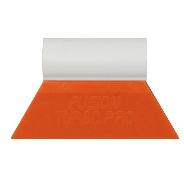 3 1/2" Orange Fusion Turbo Squeegee with Smal Handle