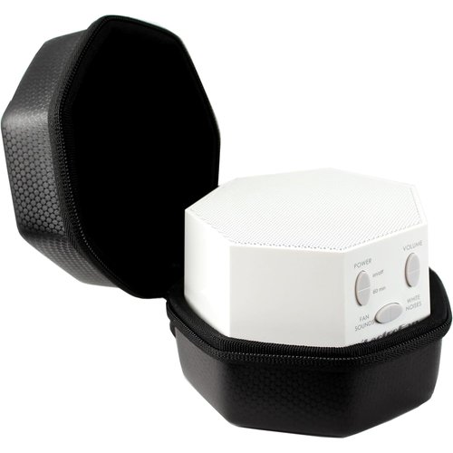 Adaptive Sound Technologies LectroFan Travel Case - Travel Case for LectroFan Sleep Sound Machine - Protective Case for LectroFan Sleep Device - Lightweight EVA & Silicon Rubber - Zip Close - Black