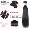 Human Hair Bundles Straight Hair 4 Bundles Human Hair 18 20 22 24 Inches Unprocessed Brazilian Virgin Straight Human Hair Extensions Natural Black Color Straight Raw Hair Bundles