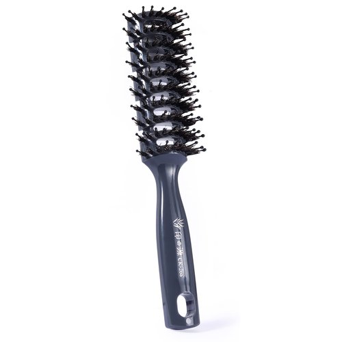 PERFEHAIR Boar Bristle Vent Hair Brush for Men & Women, Vented Hairbrush with Boar & Ball Tipped Nylon Bristles for Short Curly Straight Hair Blow Drying Quickly