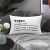 Decorative Throw Pillow Covers Vegan Noun Definition Farmhouse Pillowcase Decorations Cushion Cover for Home Living Room Bedroom 12x20 inch