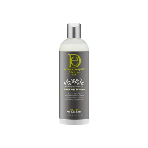 Design Essentials Natural Almond & Avocado Moisturizing & Detangling Sulfate-Free Shampoo, 12 Ounce