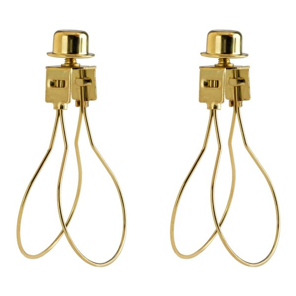 Creative Hobbies® Lamp Shade Light Bulb Clip Adapter with Finial Top - Easy Conversion and Stylish Look | 2 Pack